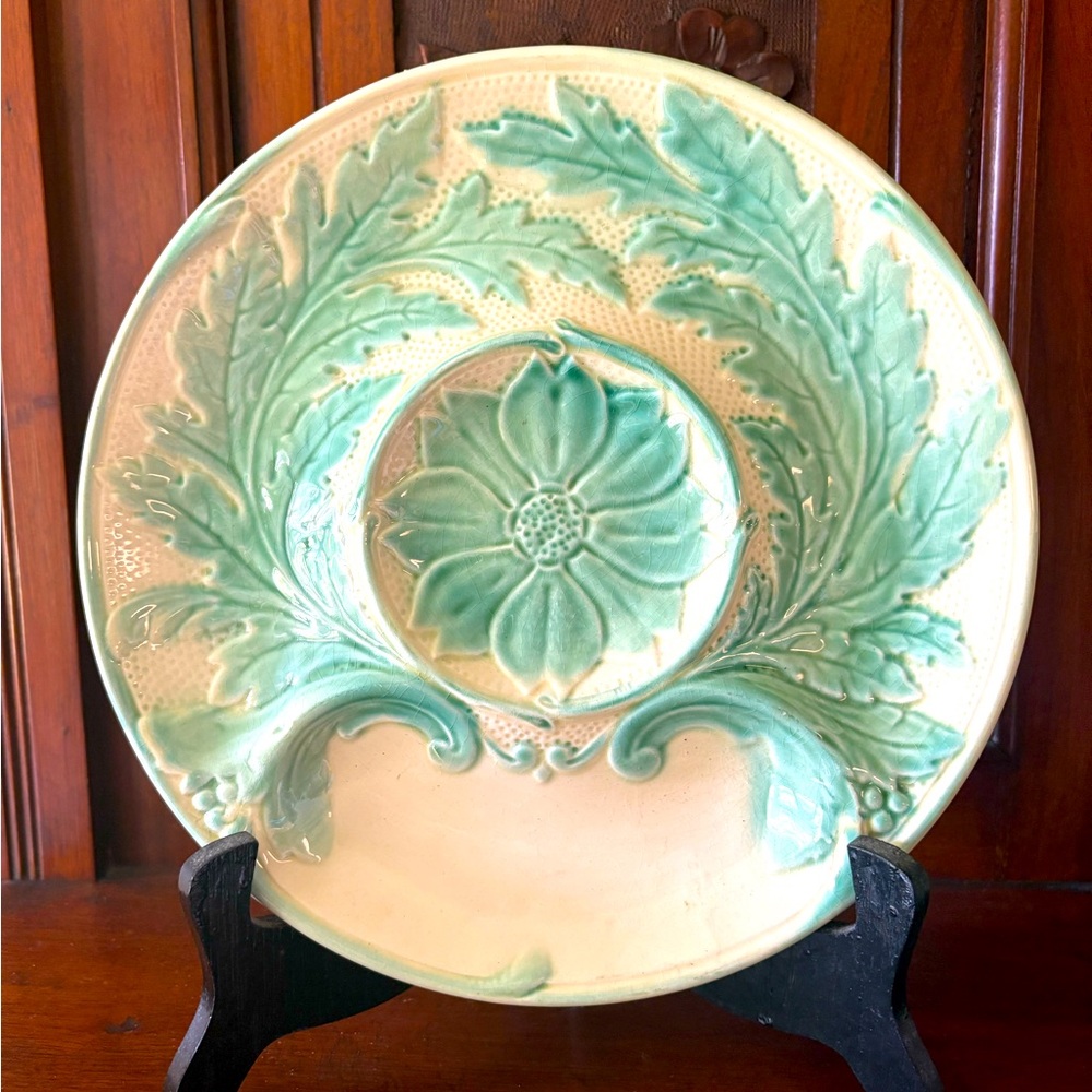 Gien, France Majolica Artichoke Vintage Plate❣️